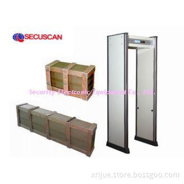 6 Zones Waterproof LCD Walk Through Metal Detector with Sou